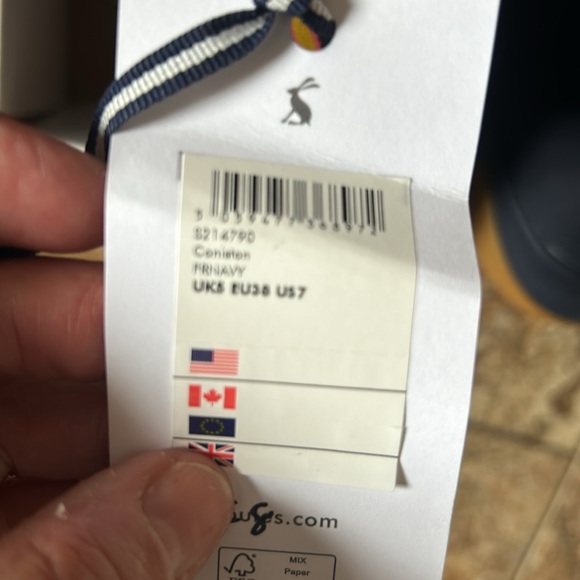 Joules Coniston navy winter boots water proof size 7 new in box - Picture 4 of 4